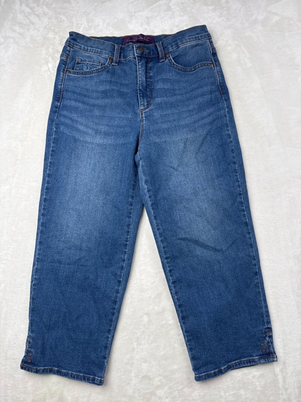 Gloria Vanderbilt Womens Amanda Classic Fit Tapered Leg Jeans Size 6 Blue Denim